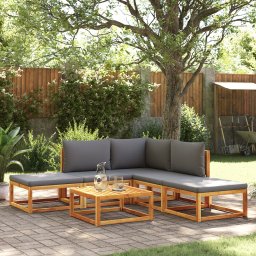 Gossi set de canapele gradina cu perne, 6 piese, lemn masiv acacia