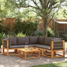 Gossi set de canapele gradina cu perne, 6 piese, lemn masiv acacia