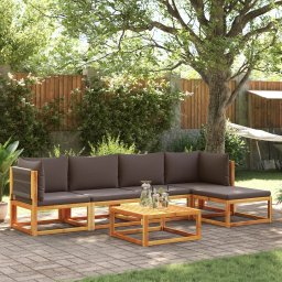 Gossi set de canapele gradina cu perne, 6 piese, lemn masiv acacia