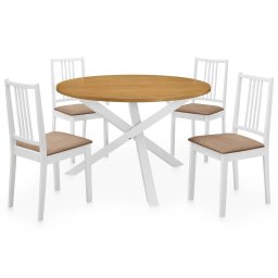 Gossi set de mobilier de bucatarie, 5 piese, alb, mdf