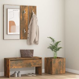 Gossi set de mobilier pentru hol, stejar fumuriu, lemn prelucrat