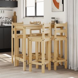 Gossi set mobilier de bar, 5 piese, lemn masiv de pin