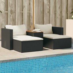 Gossi set mobilier de gradina cu perne, 5 piese,poliratan/lemn acacia