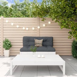 Gossi set mobilier relaxare gradina, 2 piese, alb, lemn masiv de pin