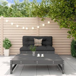 Gossi set mobilier relaxare gradina, 2 piese, gri, lemn masiv de pin