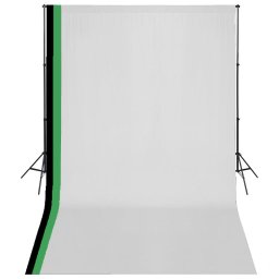 Gossi set studio foto cu 3 fundaluri de bumbac, cadru reglabil, 3x5 m