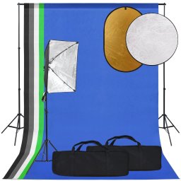 Gossi set studio foto cu lampa softbox, fundal si reflector