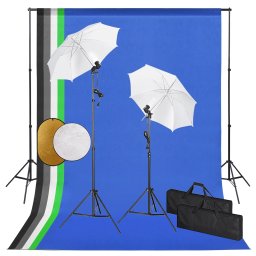 Gossi set studio foto cu lampi, umbrele, fundal si reflector