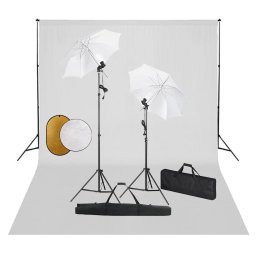 Gossi set studio foto cu lampi, umbrele, fundal si reflector