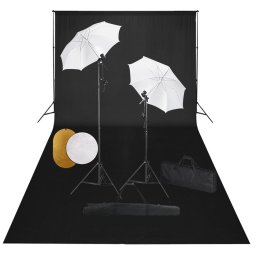 Gossi set studio foto cu lampi, umbrele, fundal si reflector