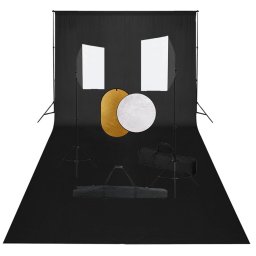 Gossi set studio foto cu lumini softbox, fundal si reflector