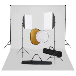 Gossi set studio foto cu lumini softbox, fundal si reflector