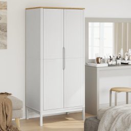 Gossi sifonier "floro", alb, 77x53x171 cm, lemn masiv pin