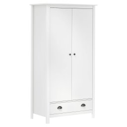 Gossi sifonier cu 2 usi hill, alb, 89x50x170 cm, lemn masiv de pin