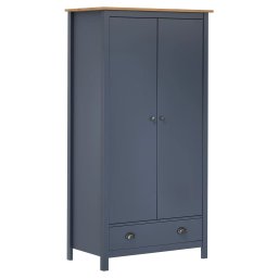 Gossi Șifonier cu 2 usi hill, gri, 89x50x170 cm, lemn masiv pin
