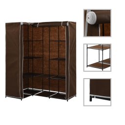 Gossi sifonier de colt, maro, 130 x 87 x 169 cm