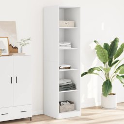 Gossi sifonier, alb, 50x50x200 cm, lemn prelucrat