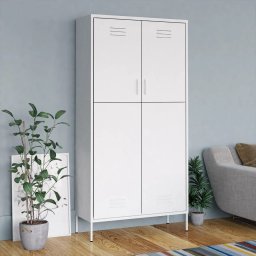 Gossi sifonier, alb, 90x50x180 cm otel