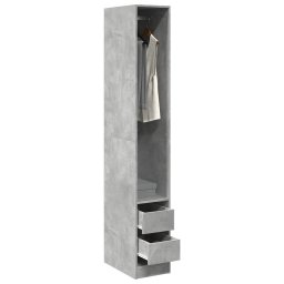 Gossi sifonier, gri beton, 30x50x200 cm, lemn prelucrat