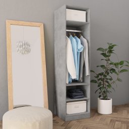 Gossi Șifonier, gri beton, 50x50x200 cm, lemn prelucrat
