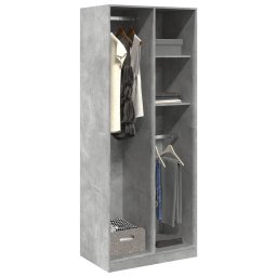 Gossi sifonier, gri beton, 80x50x200 cm, lemn prelucrat