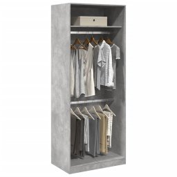 Gossi sifonier, gri beton, 80x50x200 cm, lemn prelucrat