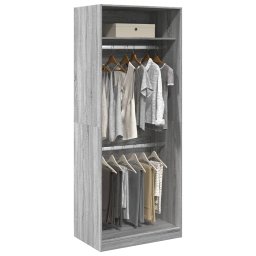 Gossi sifonier, gri sonoma, 80x50x200 cm, lemn prelucrat
