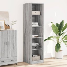 Gossi sifonier, sonoma gri, 50x50x200 cm, lemn prelucrat
