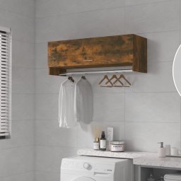 Gossi sifonier, stejar fumuriu, 100x32,5x35 cm, lemn prelucrat