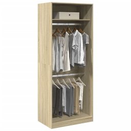 Gossi sifonier, stejar sonoma, 80x50x200 cm, lemn prelucrat