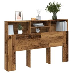 Gossi tablie pat cu dulap, lemn vechi 160x19x103,5 cm lemn prelucrat