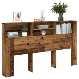 Gossi tablie pat cu dulap, lemn vechi 180x19x103,5 cm lemn prelucrat