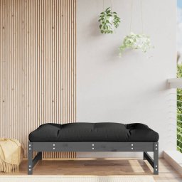 Gossi taburet de gradina, 120x80 cm, gri, lemn masiv de pin