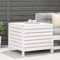 Gossi taburet de gradina, alb, 62x63,5x53,5 cm, lemn masiv pin