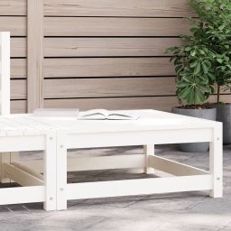 Gossi taburet de gradina, alb, 70x70x30 cm, lemn masiv de pin