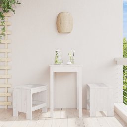 Gossi taburete de gradina, 2 buc., alb, 40x36x45 cm, lemn masiv pin