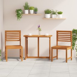 Set de 2 scaune de gradina Gossi din lemn masiv de acacia fara brate