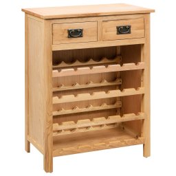 Gossi dulap de vinuri, 72 x 32 x 90 cm, lemn masiv de stejar