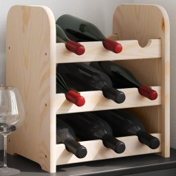 Gossi suport de vinuri, 33x25x37 cm, lemn masiv de pin