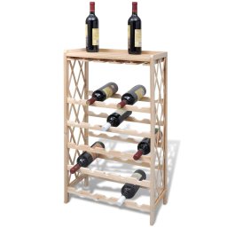 Gossi suport pentru 25 de sticle de vin, lemn masiv de brad