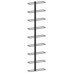 Gossi suport sticle de vin de perete, 9 sticle, negru, fier