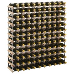 Gossi suport sticle de vin pentru 120 sticle, lemn masiv de pin