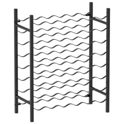 Gossi suport sticle de vin pentru 48 de sticle, negru, metal