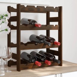 Gossi suport sticle de vin, 16 sticle, maro, lemn masiv de pin