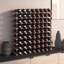Gossi suport sticle de vin, 72 sticle, maro, lemn masiv de pin