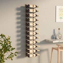 Gossi suport sticle de vin, de perete, 24 sticle, auriu, fier