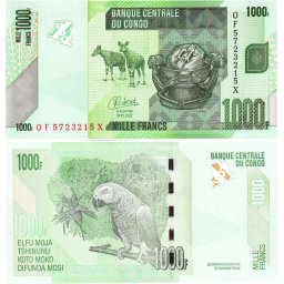 Congo Democratic 2022 - 1000 francs, necirculata