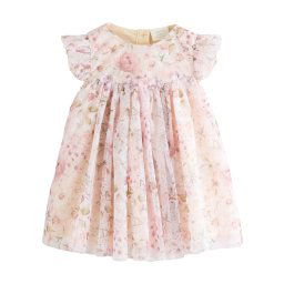 Next Rochie crem / oliv / roz / roz pal