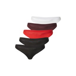 Calvin Klein Underwear Tanga maro închis / roșu / negru / alb
