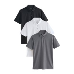 Next Tricou gri bazalt / negru / alb